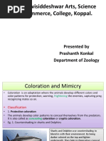 Coloration and Mimicry