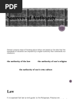 Sources of Authority