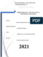 Informe de Herramientas y Tecnicas de La Ingeniería Industrial