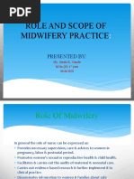 Role and Scope of Midwifery Practice