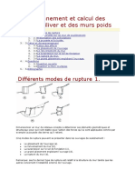 Dimensionnement Et Calcul Des Murs Cantiliver Et Des Murs Poids