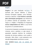 Cultura Geral de Angola