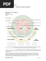 SF-INFRA-11 Key Personnel's Certificate of Employment