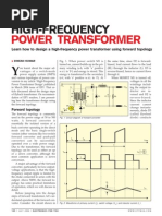 Learn How To Design A High-Frequency Power Transformer Using Forward Topology