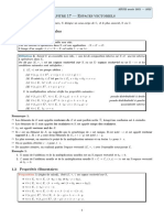 Cours Espaces Vectoriels