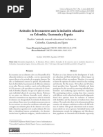 Actitudes de Los Maestros Ante La Inclusión Educativa en Colombia, Guatemala y España