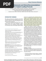 Consensus Statements and Clinical Recommendations For Implant Loading Protocols