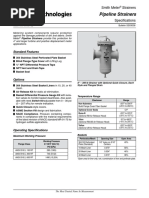 Pipeline Strainer - Specs