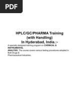 HPLC Training in Hyderabad, India