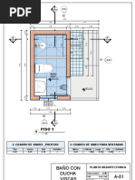 Plano de Baño Con Ducha