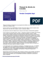 Manual de Direito Do Trabalho: Versão Completa Aqui