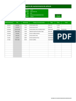 Plantilla Excel Mantenimiento Vehiculos