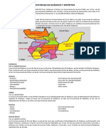 Provincias de Huánuco y Distritos