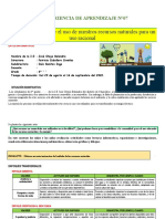 6° Grado - Experiencia de Aprendizaje N°07