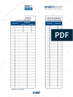 Gabarito e Prova 2020 Enem 1 e 2 Dia