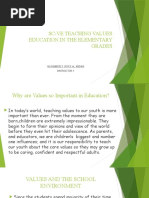 Sc-Ve Teaching Values Education in The Elementary Grades