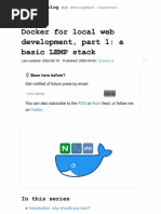 Docker For Local Web Development, Part 1 - A Basic LEMP Stack