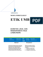 Modul Etik 12 - Kearifan Lokal