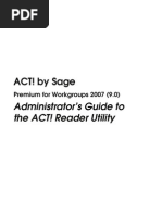 Administrator's Guide To The ActReader Utility