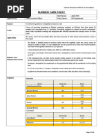 Business Cards Policy 01.04.18 Ver 2.0