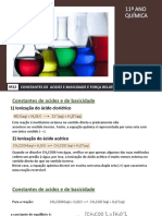 M12 - Constantes de Acidez e de Basicidade e Força Relati