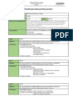 Planificación Mensual Educación Física - 7mos - Abril