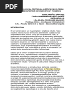 El Desarrollo de La Psicología Jurídica en Colombia Desde La Perspectiva de Sus Peritos y Pioneros