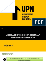 Módulo 4 Medidas de Tendencia Central y Medidas de Dispersión