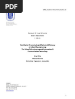 Total Factor Productivity and Technical Efficiency of Indian Manufacturing: The Role of Infrastructure and Information & Communication Technology