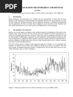 Methods of Radon Measurement and Devices