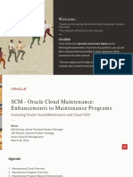 SCM - Oracle Cloud Maintenance Enhancements To Maintenance Programs