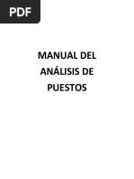 Manual de Análisis de Puestos