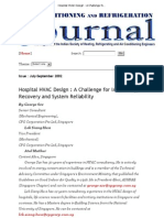 Hospital HVAC Design A Challenge For IAQ, Energy Recovery and System Reliability - Issue Jul-Sep 2002