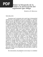 Maturana Humberto - Realidad La Busqueda de La Objetividad o La Persecucion Del Argumento Que Obliga-1