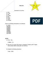 Converting Length M and KM