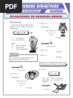 Ecuaciones de 2do Grado para Segundo de Secundaria