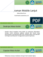 Pemrograman Mobile Lanjut Pertemuan 1