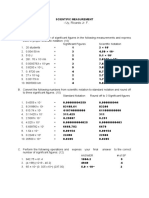 Scientific Measurement-Practice Quiz