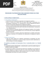 Procédure D'autorisation D'une Université Privée