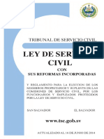 Ley Servicio Civil Elsalvador-Reformada 2014