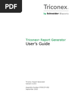 9720137-002 Triconex Report Generator User's Guide 4.14.0