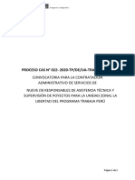 Proceso Cas #022-2020-Tp/De/Ua-Trabaja Perú