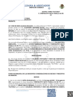 Escrito de Demanda Inicial Juicio Ejecutivo Mercantil Via Accion Directa - Pagaré