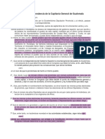 Acta de Independencia de La Capitanía General de Guatemala Ver. Lectura