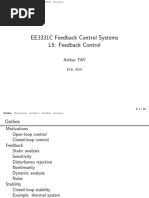 EE3331C Feedback Control Systems L5: Feedback Control: Arthur TAY