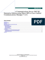 Microsoft Office Communications Server 2007 R2 Enterprise Edition Using Direct SIP To Cisco Unified Communications Manager 7.1