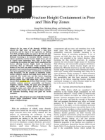 Fracture Height Containment in Poor and Thin Zones