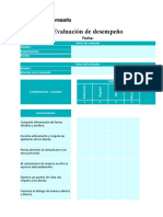 Formato de Evaluacion de Desempeno en Excel