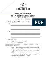 #1 - La Doctrina de La Biblia (Bosquejo)