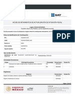 Acuse de Movimientos de Actualización de Situación Fiscal: TIJUANA, BAJA CALIFORNIA, A 29 de Septiembre de 2022